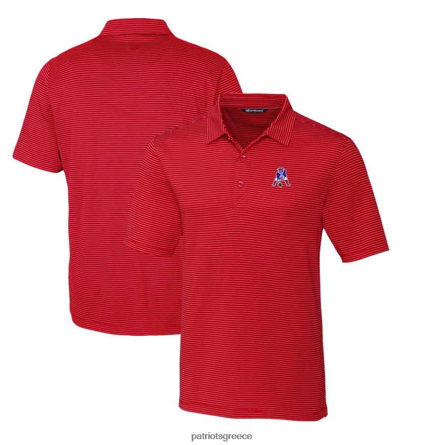 Patriots Jersey cutter & buck κόκκινο λογότυπο μολύβι λωρίδα stretch polo άνδρες είδη ένδυσης VPDHTZ1600