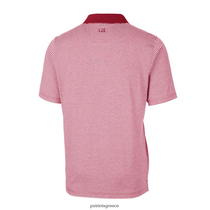 Patriots Jersey cutter & buck κόκκινο μεγάλο & ψηλό σφυρήλατο tonal stripe stretch polo άνδρες είδη ένδυσης VPDHTZ1587