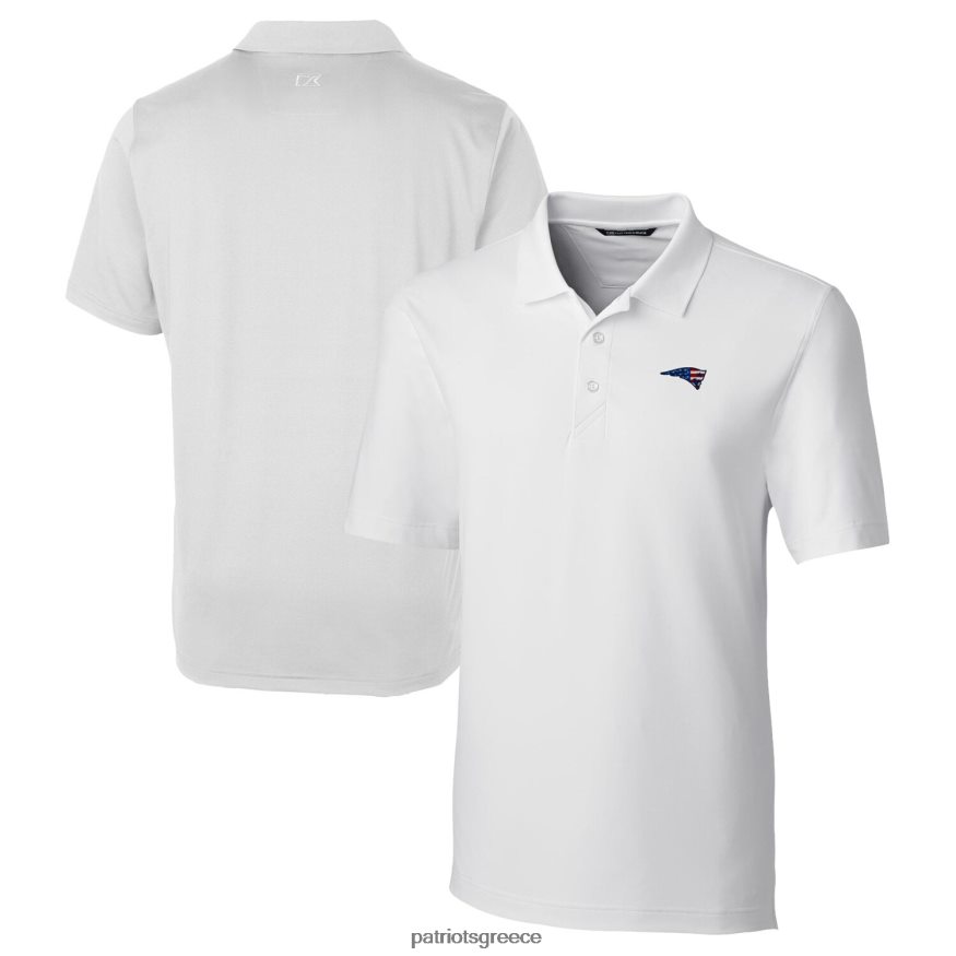 Patriots Jersey cutter & buck white big & ψηλό team forge stretch polo άνδρες είδη ένδυσης VPDHTZ1582
