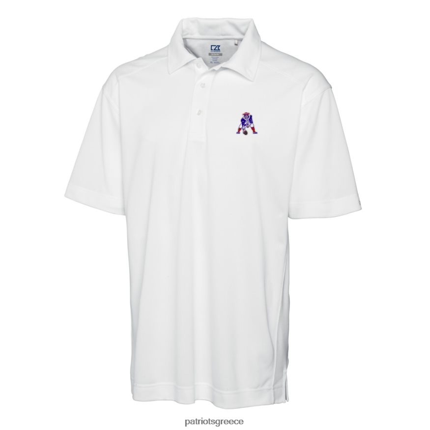 Patriots Jersey cutter & buck white throwback λογότυπο μεγάλο και ψηλό ανάγλυφο συμπαγές πόλο τύπου drytec άνδρες είδη ένδυσης VPDHTZ1538