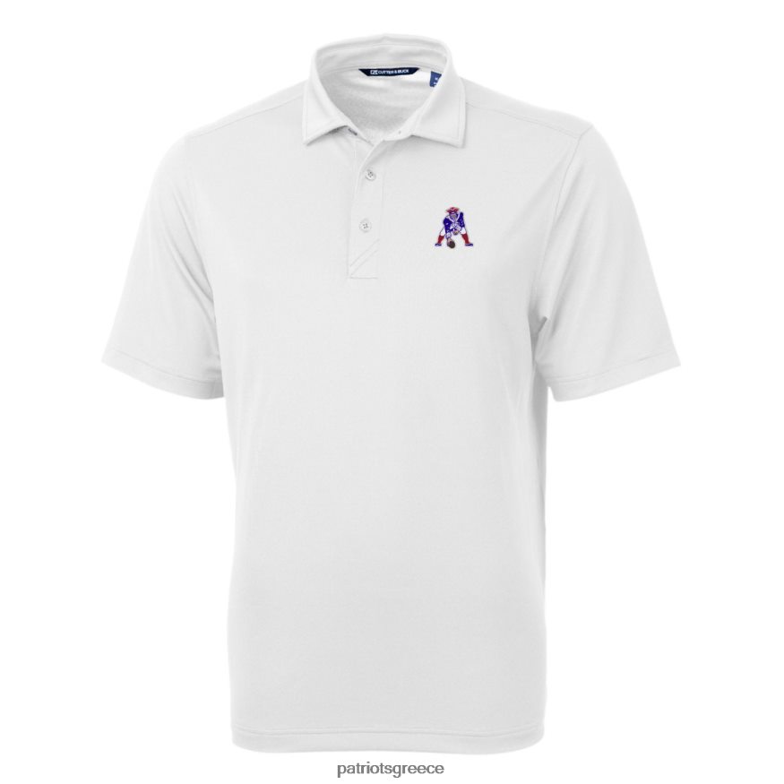 Patriots Jersey cutter & buck white throwback logo virtue eco pique ανακυκλωμένο μεγάλο και ψηλό πόλο άνδρες είδη ένδυσης VPDHTZ1540