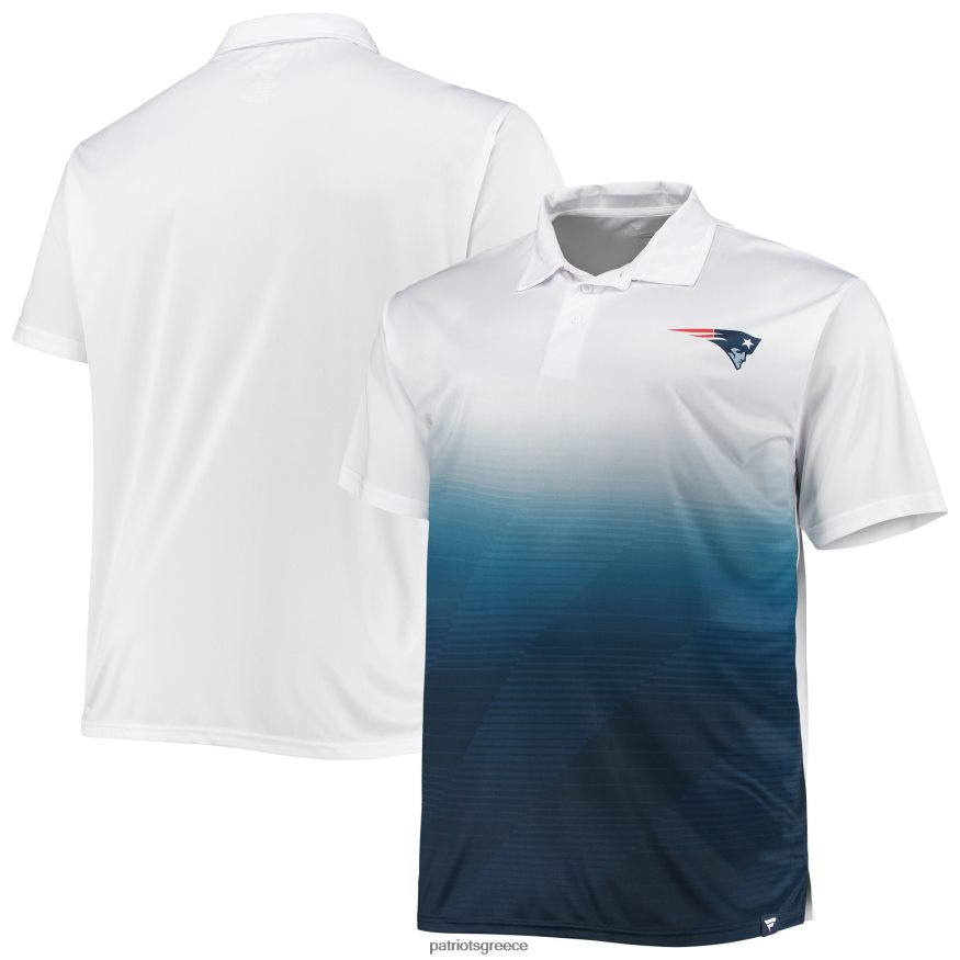 Patriots Jersey λευκό/ναυτικό μεγάλο & ψηλό fade polo άνδρες είδη ένδυσης VPDHTZ1395