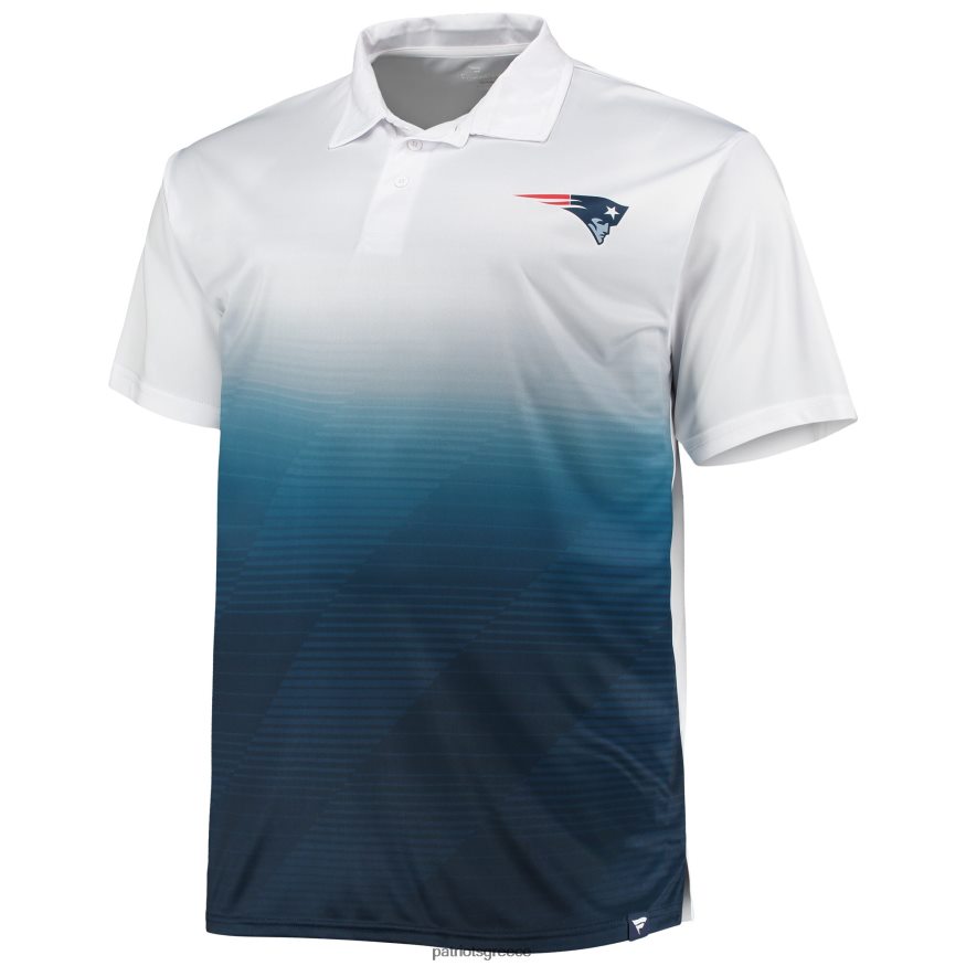 Patriots Jersey λευκό/ναυτικό μεγάλο & ψηλό fade polo άνδρες είδη ένδυσης VPDHTZ1395