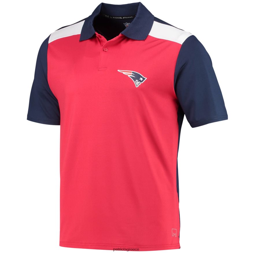 Patriots Jersey msx από τον michael strahan red/navy πρόκληση color block performance polo άνδρες είδη ένδυσης VPDHTZ1353