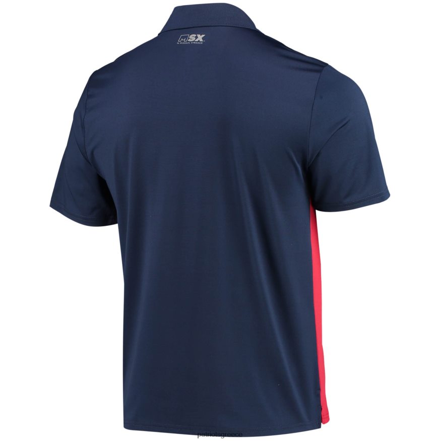 Patriots Jersey msx από τον michael strahan red/navy πρόκληση color block performance polo άνδρες είδη ένδυσης VPDHTZ1353