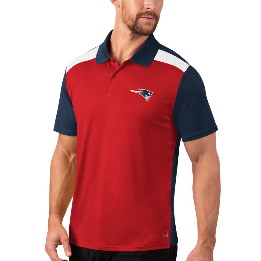 Patriots Jersey msx από τον michael strahan red/navy πρόκληση color block performance polo άνδρες είδη ένδυσης VPDHTZ1353