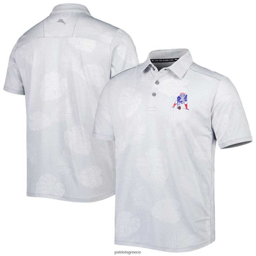 Patriots Jersey tommy bahama grey throwback delray frond islandzone polo άνδρες είδη ένδυσης VPDHTZ1354