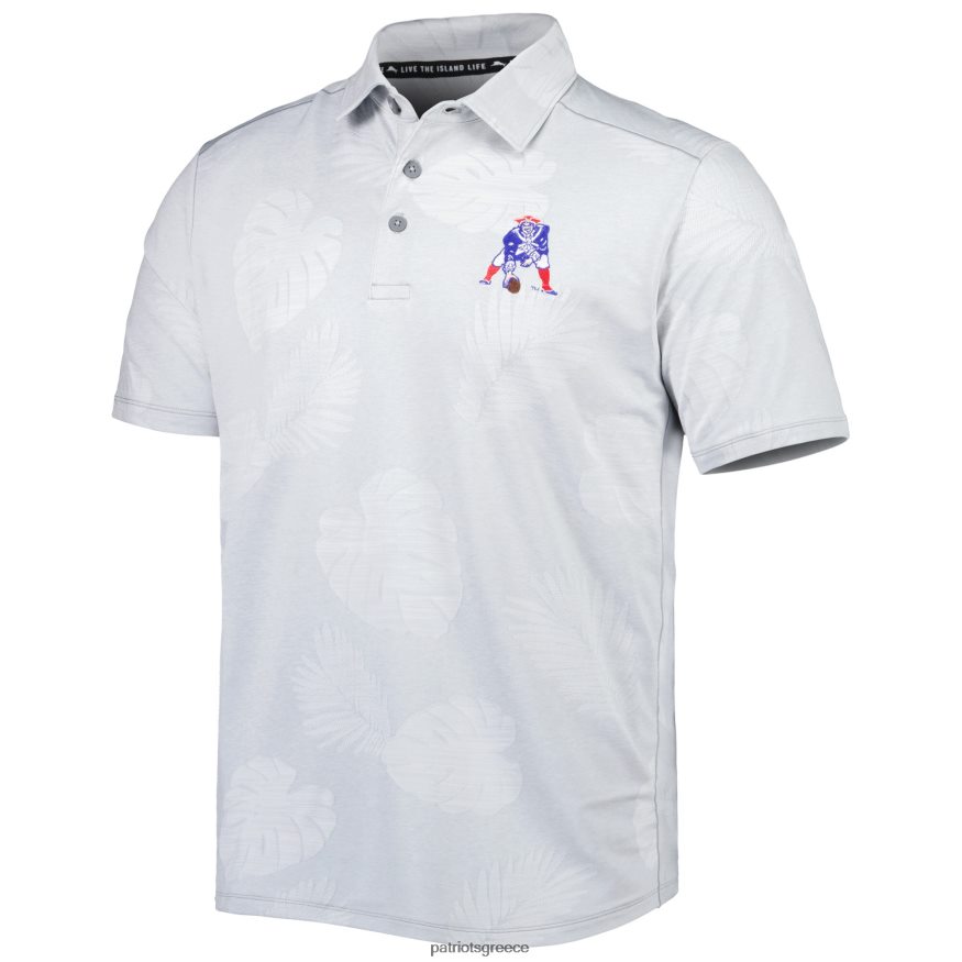 Patriots Jersey tommy bahama grey throwback delray frond islandzone polo άνδρες είδη ένδυσης VPDHTZ1354