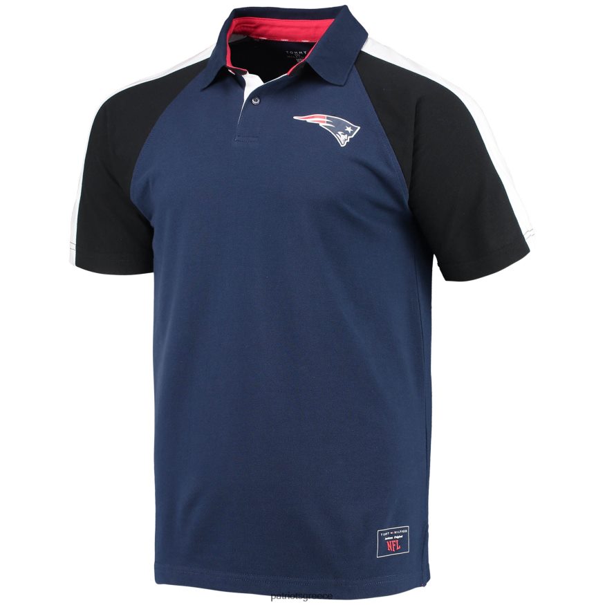 Patriots Jersey tommy hilfiger navy/white holden raglan polo άνδρες είδη ένδυσης VPDHTZ1324
