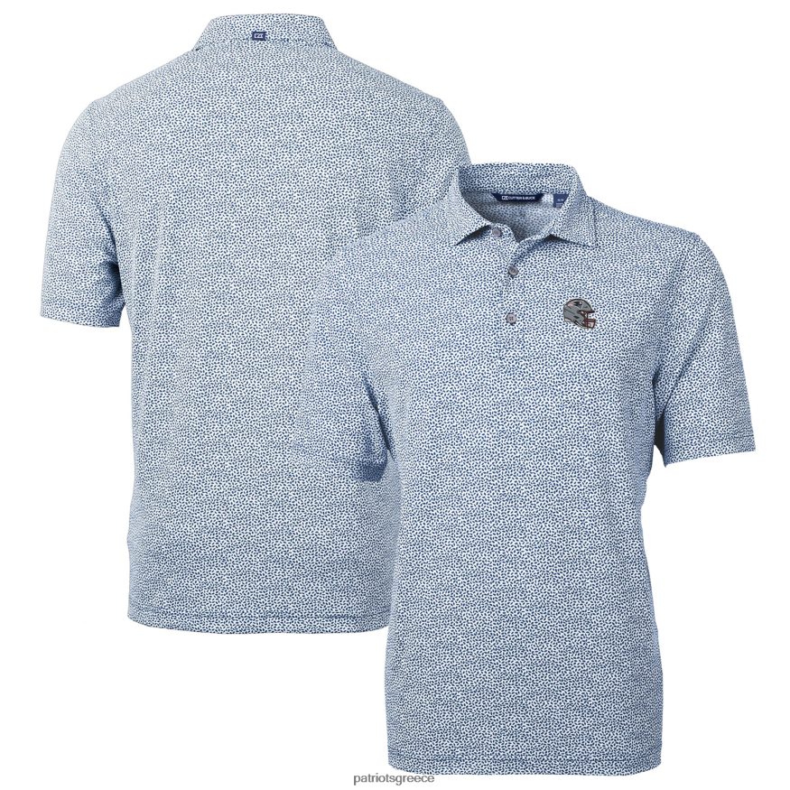 Patriots Jersey κράνος κόφτη & μπάκα ναυτικό κράνος virtue eco pique βοτανική στάμπα ανακυκλωμένο πόλο άνδρες είδη ένδυσης VPDHTZ1298