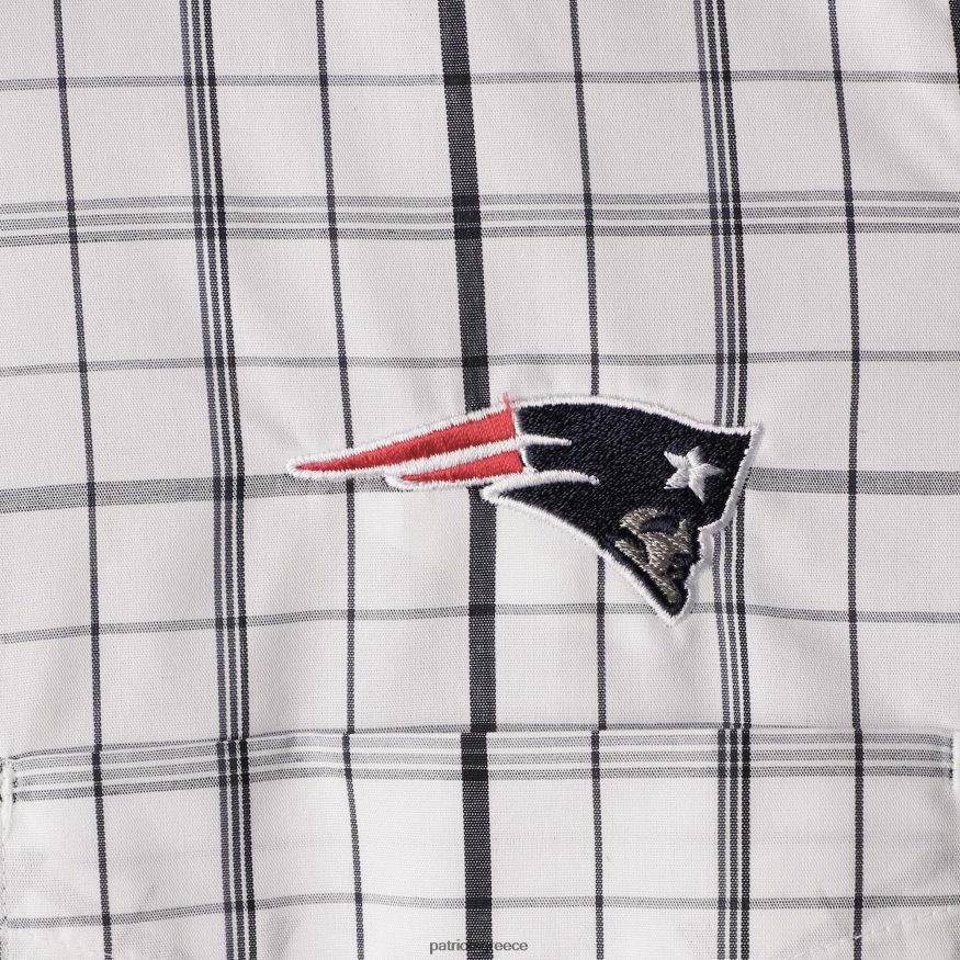 Patriots Jersey Antigua λευκό/ναυτικό έντονο πουκάμισο με μακρυμάνικο κουμπιά άνδρες είδη ένδυσης VPDHTZ1677