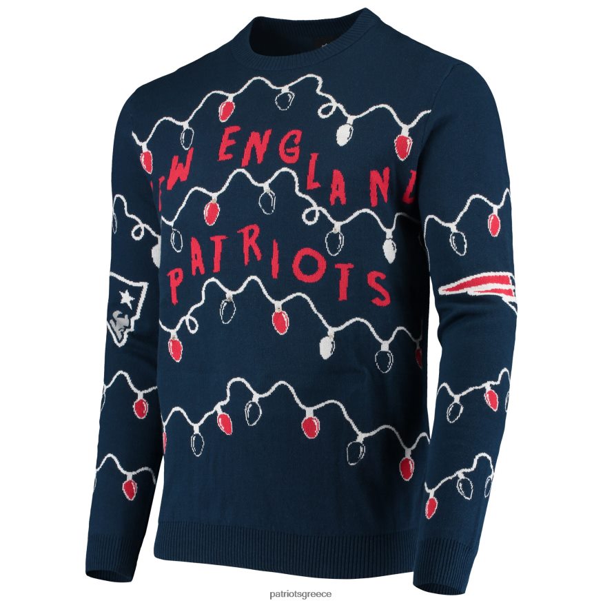 Patriots Jersey Foco Navy light-up άσχημο πουλόβερ άνδρες είδη ένδυσης VPDHTZ1654