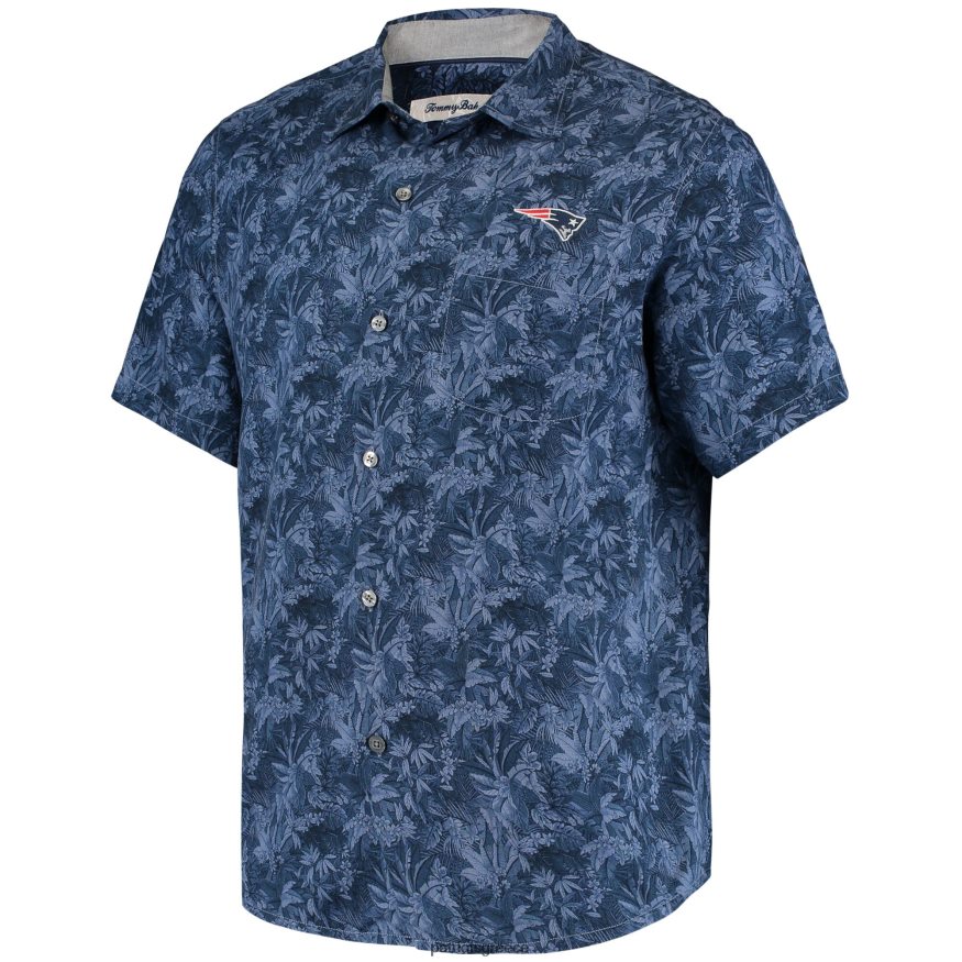 Patriots Jersey Tommy bahama navy sport jungle απόχρωση πουκάμισο με κουμπιά άνδρες είδη ένδυσης VPDHTZ1682