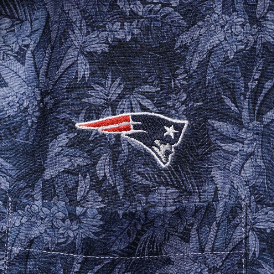 Patriots Jersey Tommy bahama navy sport jungle απόχρωση πουκάμισο με κουμπιά άνδρες είδη ένδυσης VPDHTZ1682