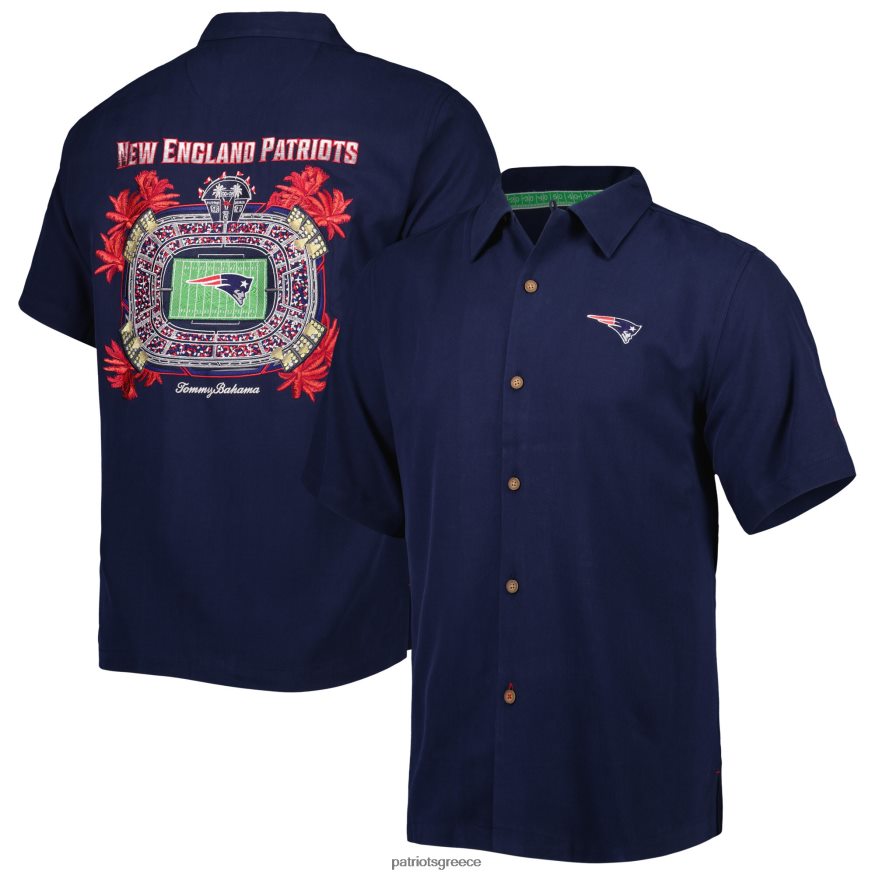 Patriots Jersey Tommy bahama navy top του παιχνιδιού σου πουκάμισο με κουμπιά άνδρες είδη ένδυσης VPDHTZ1638