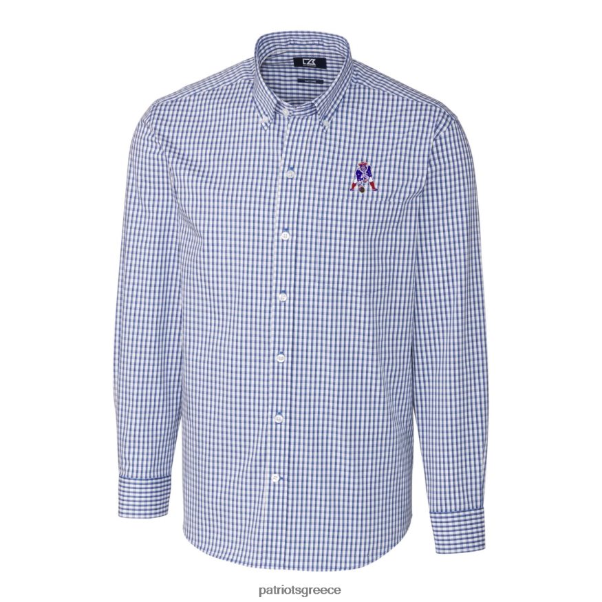 Patriots Jersey Μακρυμάνικο πουκάμισο με κουμπιά και με κουμπιά με μακρυμάνικο τζίντζαμ άνδρες είδη ένδυσης VPDHTZ1651