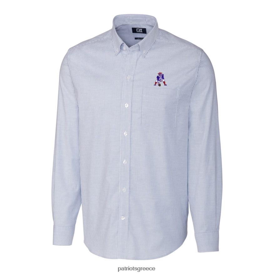 Patriots Jersey πουκάμισο με μακρυμάνικο μακρυμάνικο πουκάμισο με κουμπιά πουκάμισο με λωρίδες και ψηλό μπλουζάκι άνδρες είδη ένδυσης VPDHTZ1665