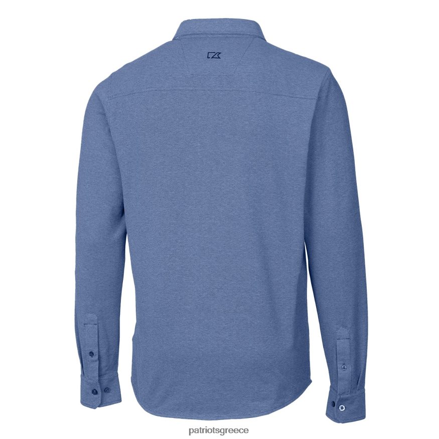 Patriots Jersey Πικέ πλεονέκτημα τριπλό πουκάμισο με μακρύ μανίκι και με κουμπιά άνδρες είδη ένδυσης VPDHTZ1668