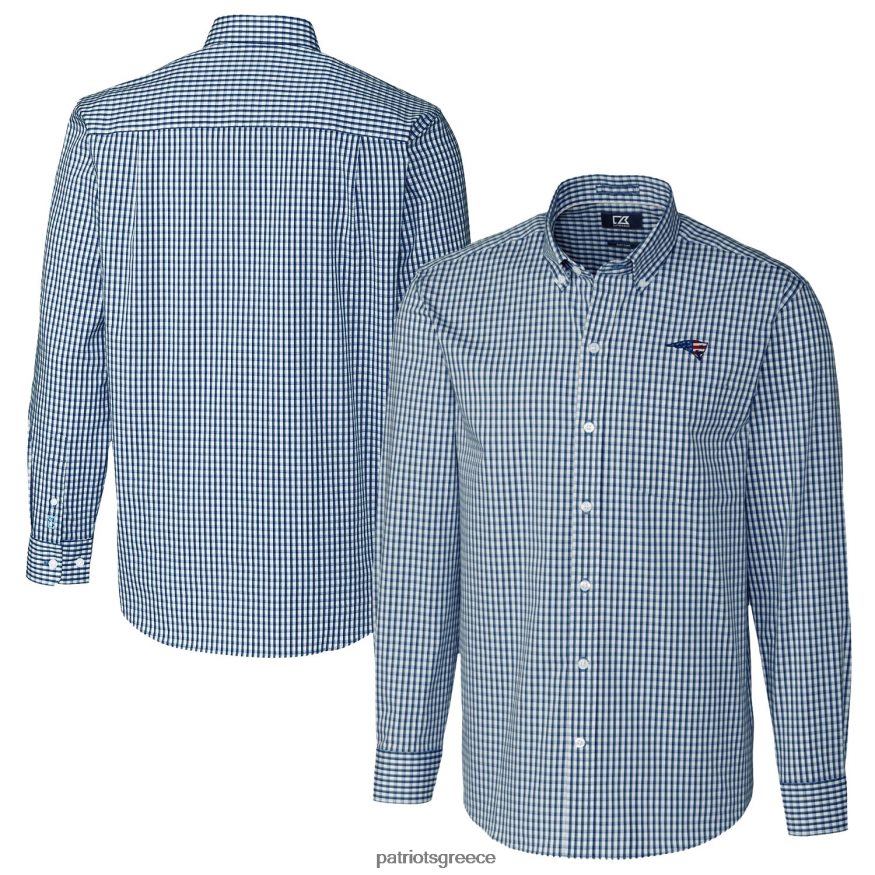 Patriots Jersey πουκάμισο με κουμπιά με κουμπιά και ψηλό μακρυμάνικο πουκάμισο με κουμπιά και ψηλά άνδρες είδη ένδυσης VPDHTZ1670