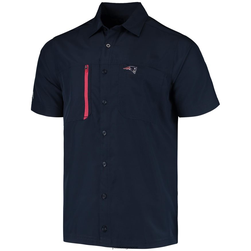 Patriots Jersey Αντίγκουα ναυτικό πουκάμισο με κουμπιά άνδρες είδη ένδυσης VPDHTZ1679