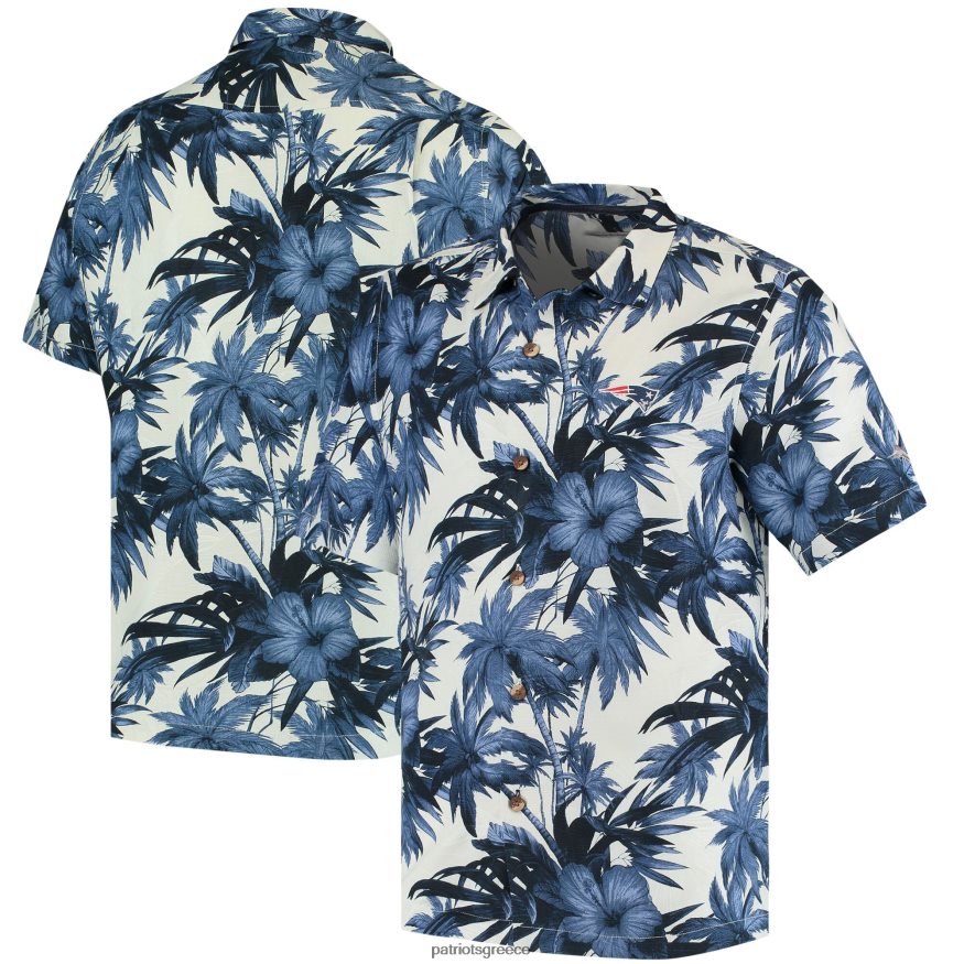 Patriots Jersey Τόμι Μπαχάμα Ναυτικό Σπορ λιμάνι νησί ιβίσκου πουκάμισο με κουμπιά άνδρες είδη ένδυσης VPDHTZ1681