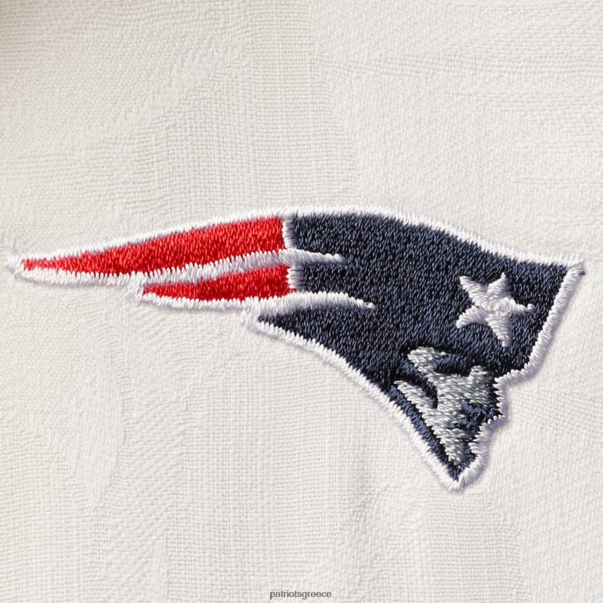 Patriots Jersey Τόμι Μπαχάμα λευκό πουκάμισο τροπικής ζώνης με κουμπιά άνδρες είδη ένδυσης VPDHTZ1684