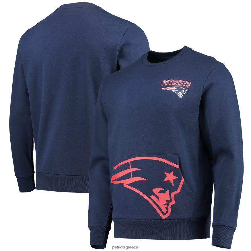 Patriots Jersey πουλόβερ πουλόβερ τσέπης foco navy άνδρες είδη ένδυσης VPDHTZ1647