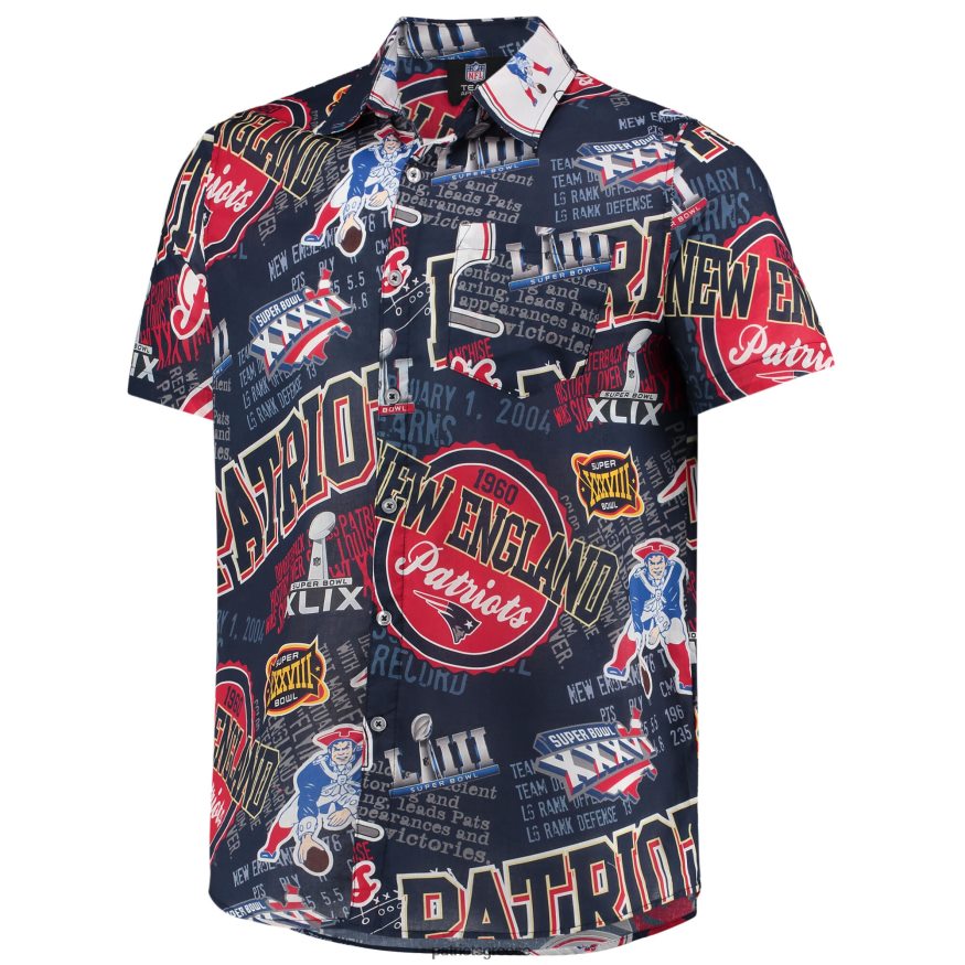 Patriots Jersey foco navy θεματικό πουκάμισο με κουμπιά άνδρες είδη ένδυσης VPDHTZ1667