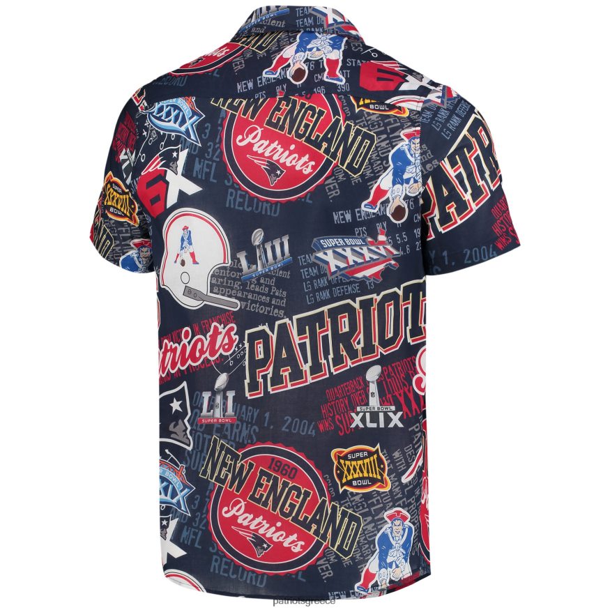 Patriots Jersey foco navy θεματικό πουκάμισο με κουμπιά άνδρες είδη ένδυσης VPDHTZ1667