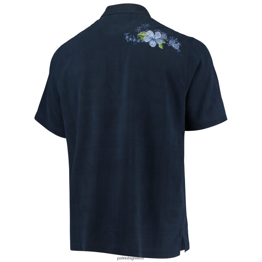 Patriots Jersey Πουκάμισο tommy bahama navy azule oasis με κουμπιά άνδρες είδη ένδυσης VPDHTZ1637