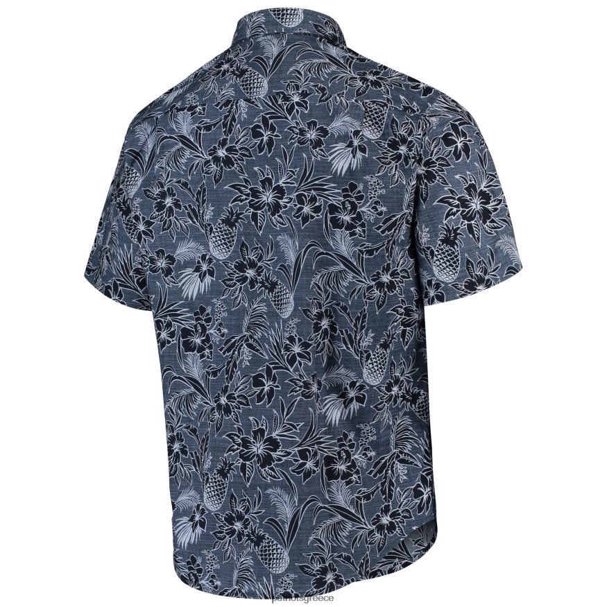 Patriots Jersey Πλεκτό πουκάμισο με κουμπιά tommy bahama navy tiki luau άνδρες είδη ένδυσης VPDHTZ1653