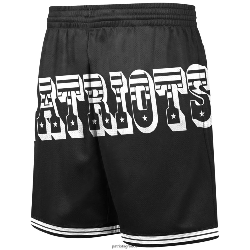 Patriots Jersey σορτς μόδας mitchell & ness μαύρο μεγάλο πρόσωπο 3.0 άνδρες είδη ένδυσης VPDHTZ1720