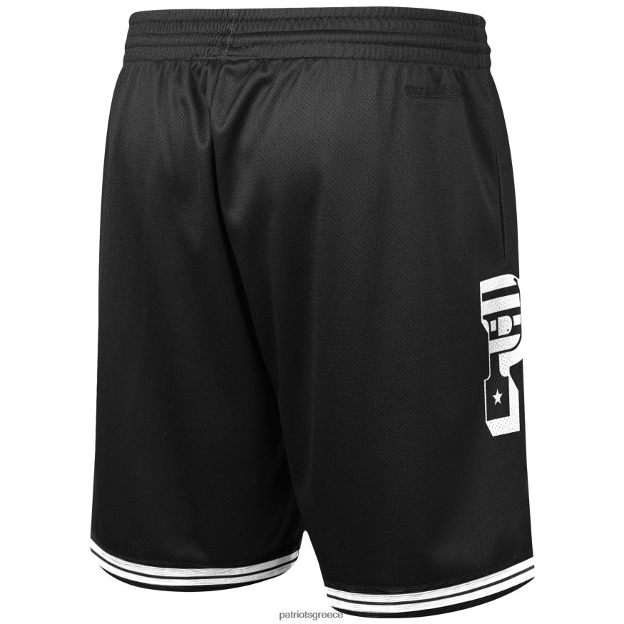 Patriots Jersey σορτς μόδας mitchell & ness μαύρο μεγάλο πρόσωπο 3.0 άνδρες είδη ένδυσης VPDHTZ1720