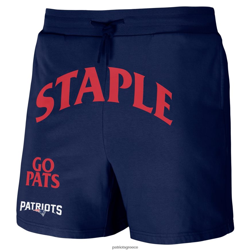 Patriots Jersey nfl x staple navy throwback vintage wash fleece σορτς άνδρες είδη ένδυσης VPDHTZ1728