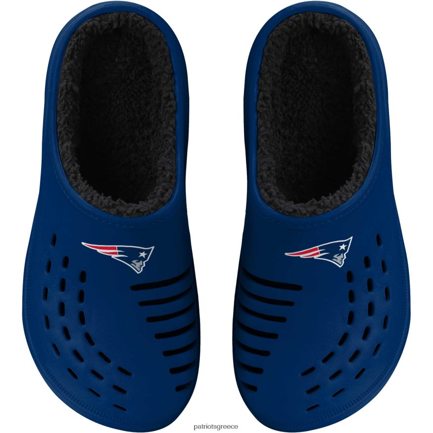 Patriots Jersey παντόφλες τσόκαρα foco navy μεγάλο λογότυπο με επένδυση σέρπα άνδρες είδη υπόδησης VPDHTZ100