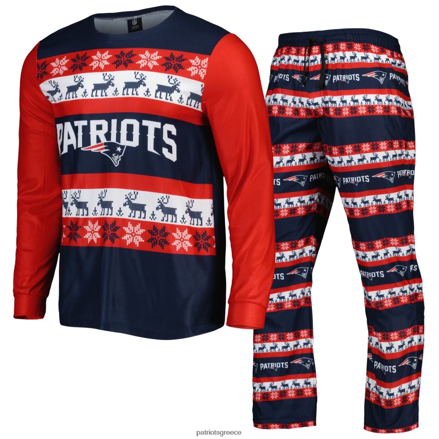 Patriots Jersey Foco Navy team άσχημο σετ πιτζάμες άνδρες είδη ένδυσης VPDHTZ1758