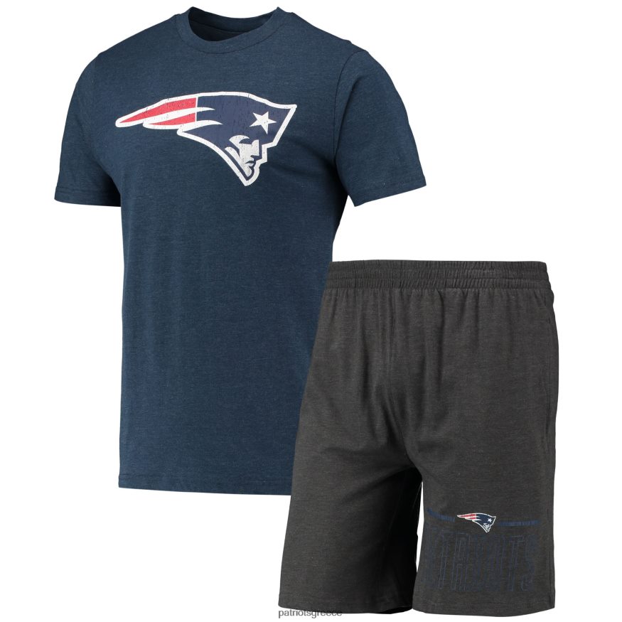 Patriots Jersey Σετ μπλουζάκι και σορτς concepts sport navy/κάρβουνο άνδρες είδη ένδυσης VPDHTZ1744