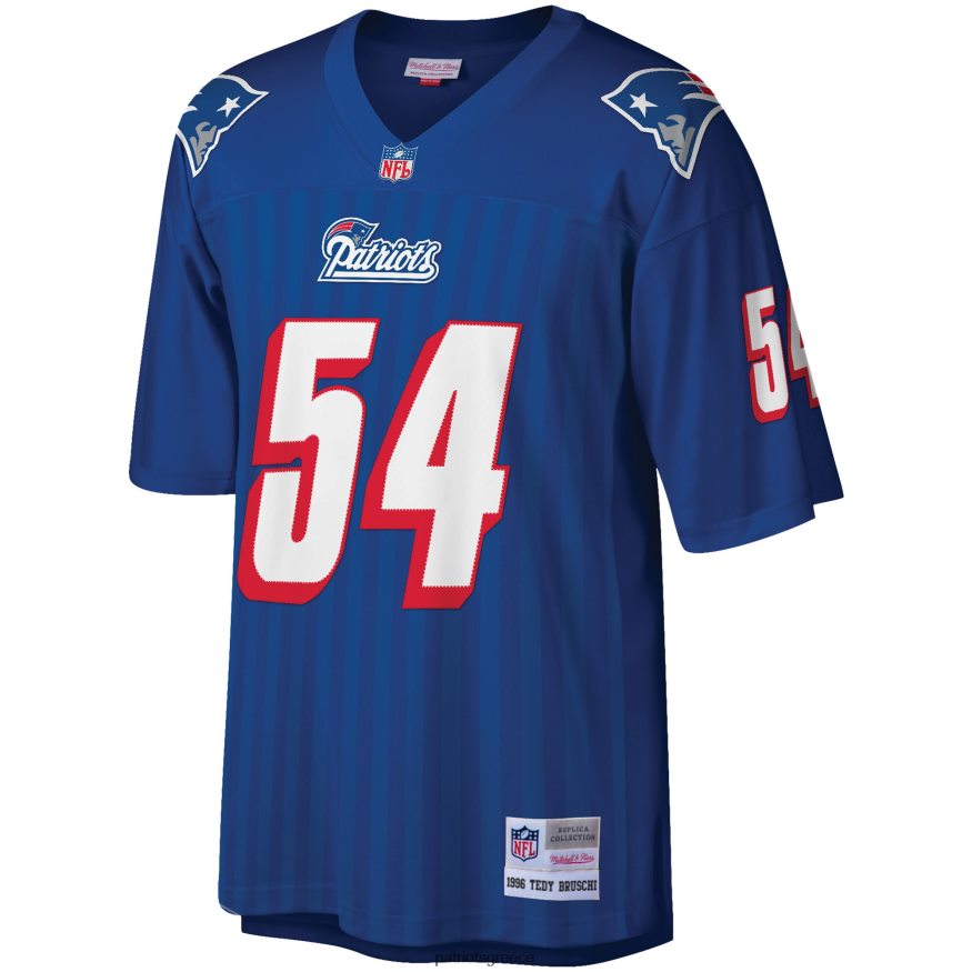 Patriots Jersey Mitchell & ness tedy bruschi royal μεγάλος και ψηλός φανέλα συνταξιούχου παίκτη του 1996 άνδρες είδη ένδυσης VPDHTZ2083