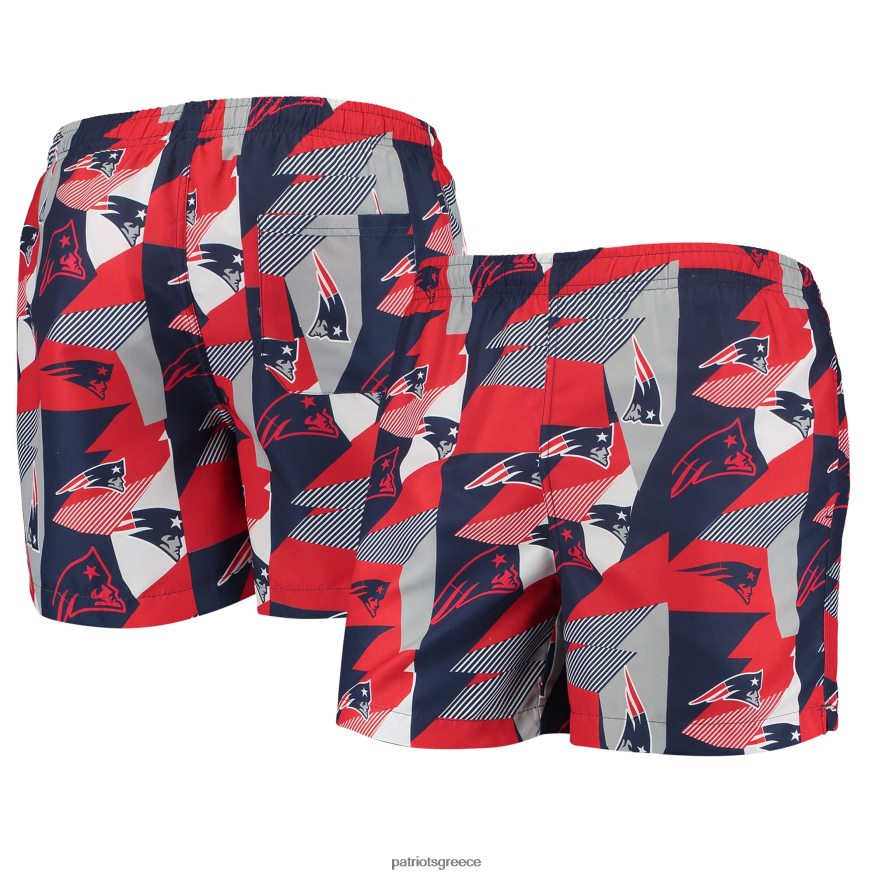 Patriots Jersey μαγιό foco navy/κόκκινο geo print άνδρες είδη ένδυσης VPDHTZ1766