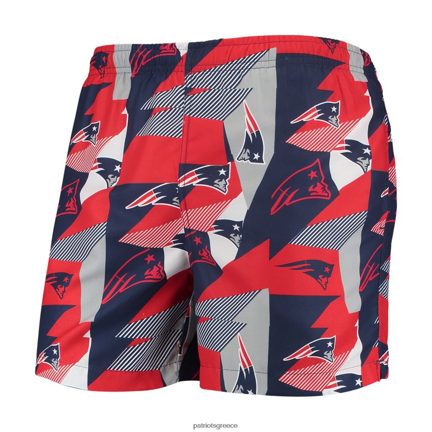 Patriots Jersey μαγιό foco navy/κόκκινο geo print άνδρες είδη ένδυσης VPDHTZ1766