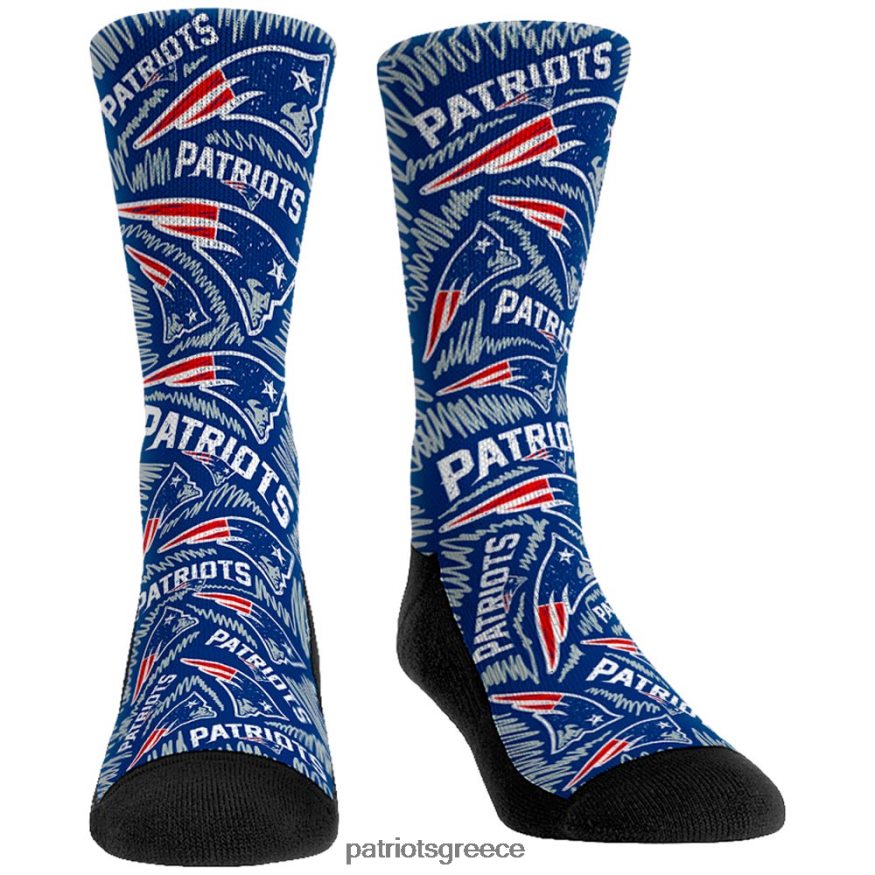 Patriots Jersey rock em κάλτσες λογότυπο ομάδας σκίτσο κάλτσες πληρώματος παιδιά αξεσουάρ VPDHTZ2910