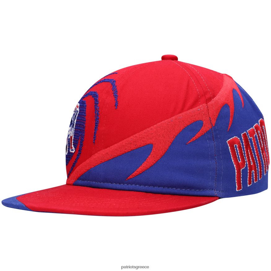 Patriots Jersey Mitchell & ness κόκκινο/βασιλικό σπειροειδές καπέλο snapback παιδιά αξεσουάρ VPDHTZ2976