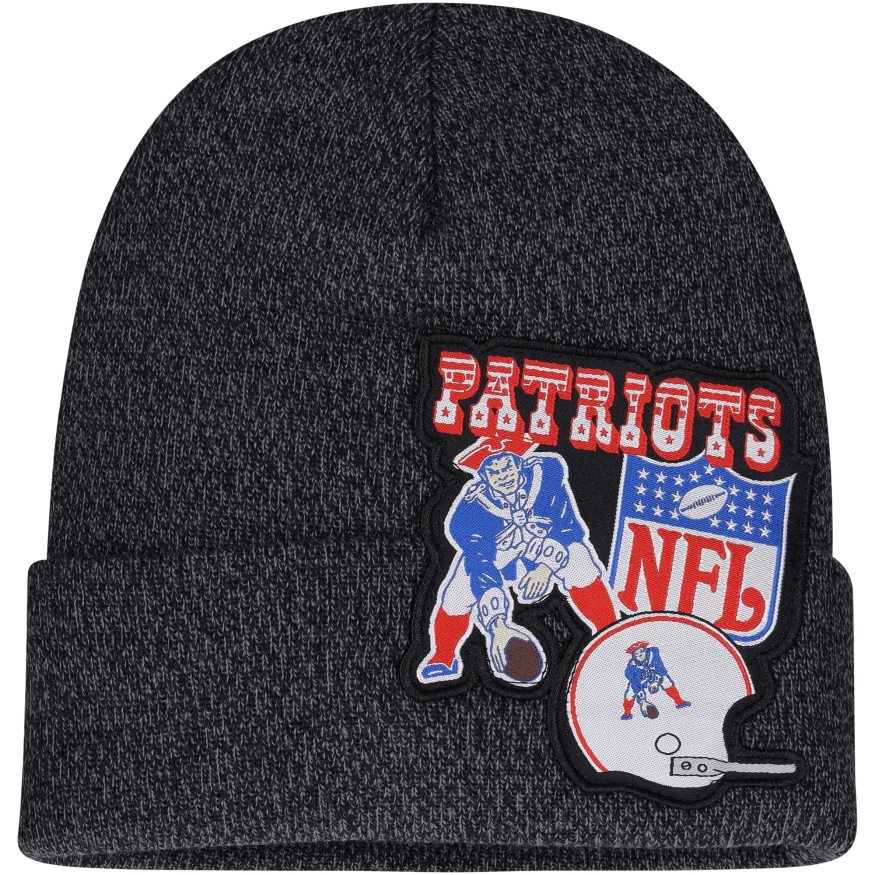 Patriots Jersey Mitchell & ness μαύρο πλεκτό καπέλο με λογότυπο xl παιδιά αξεσουάρ VPDHTZ3010