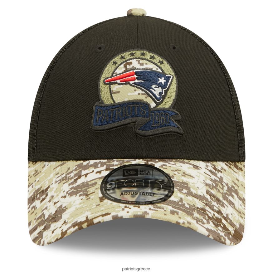 Patriots Jersey νέα εποχή black/camo 2022 χαιρετισμός στην υπηρεσία 9forty snapback καπέλο φορτηγού παιδιά αξεσουάρ VPDHTZ2977