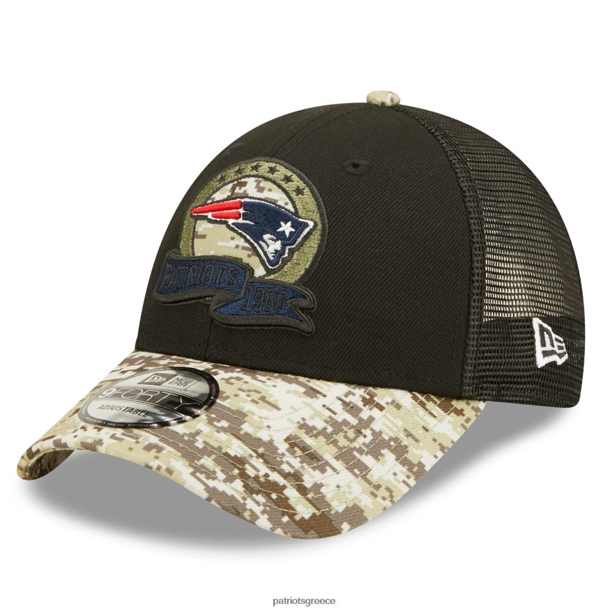 Patriots Jersey νέα εποχή black/camo 2022 χαιρετισμός στην υπηρεσία 9forty snapback καπέλο φορτηγού παιδιά αξεσουάρ VPDHTZ2977