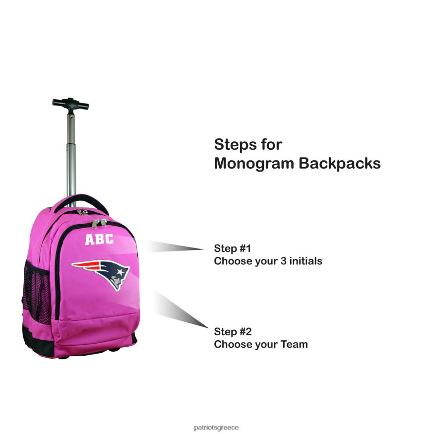 Patriots Jersey mojo pink 19'' εξατομικευμένο σακίδιο με τροχούς premium παιδιά αξεσουάρ VPDHTZ2932