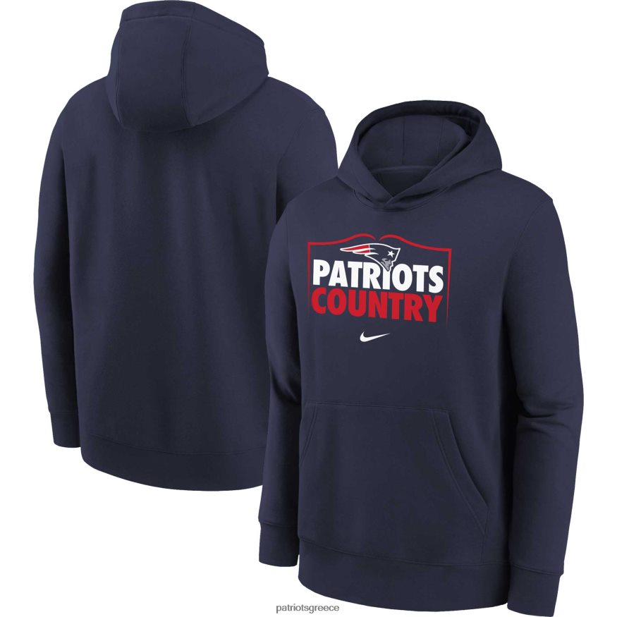 Patriots Jersey Φούτερ πουλόβερ της συλλογής Nike Navy Hometown παιδιά είδη ένδυσης VPDHTZ3039