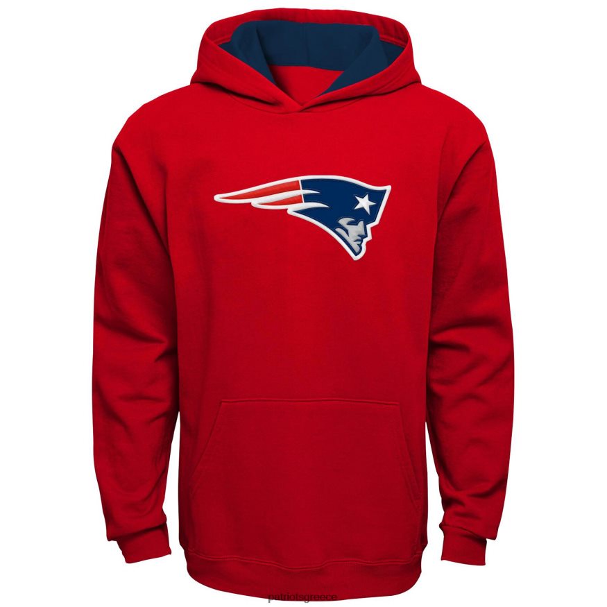 Patriots Jersey Κόκκινη κουκούλα με κουκούλα πουλόβερ με γρανάζια ανεμιστήρα παιδιά είδη ένδυσης VPDHTZ3018