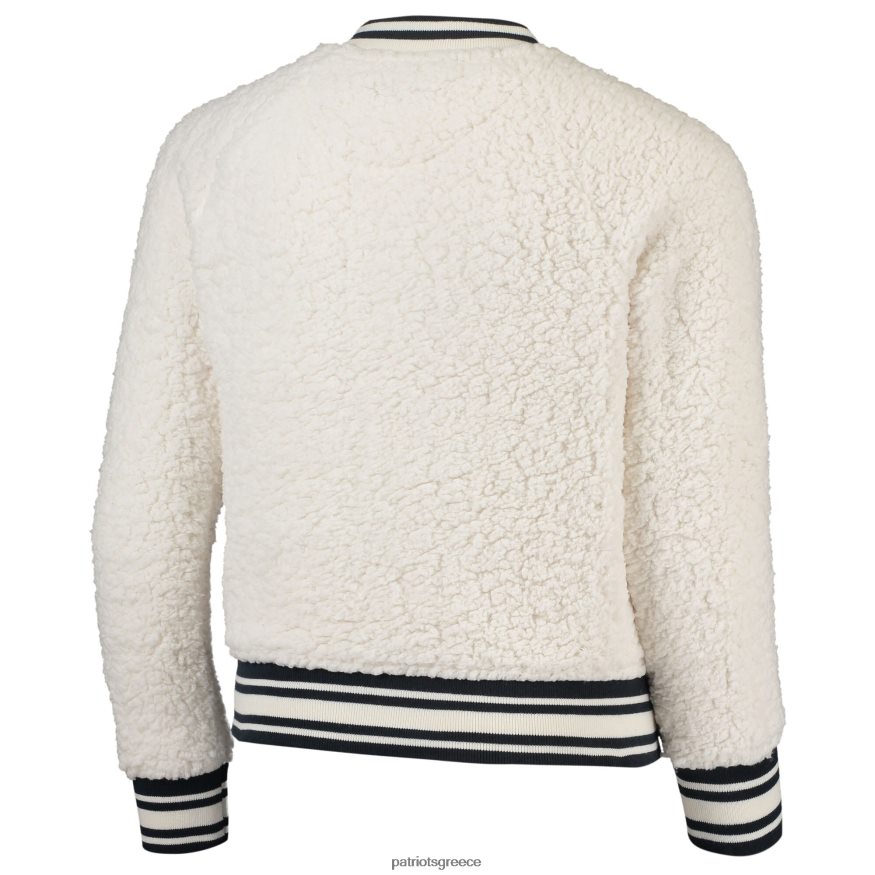 Patriots Jersey Κορίτσια νέας εποχής κρέμα σέρπα φούτερ ρεγκλάν με πλήρες φερμουάρ παιδιά είδη ένδυσης VPDHTZ3043