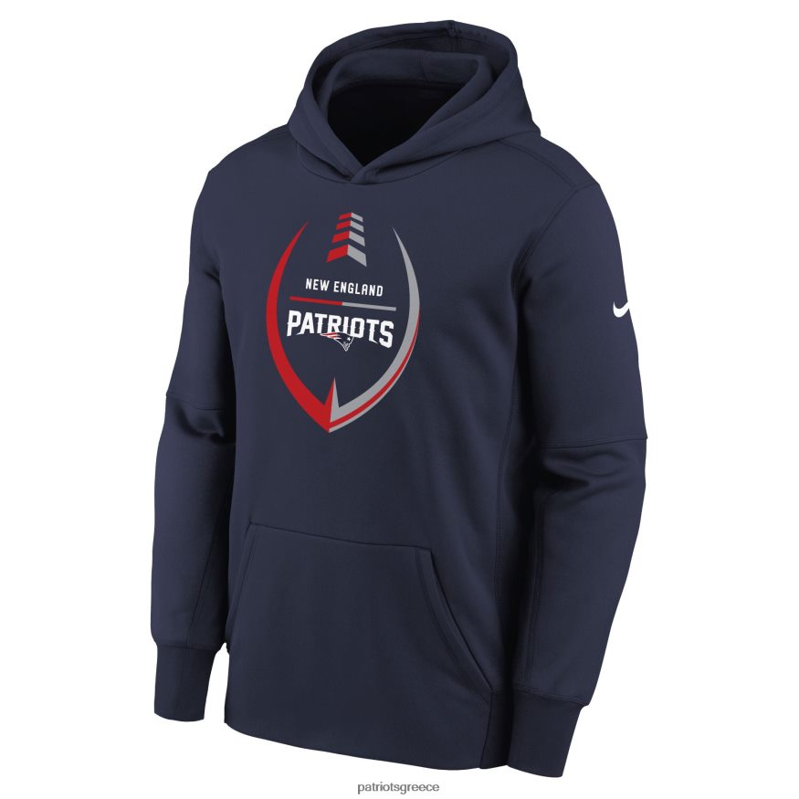 Patriots Jersey Φούτερ με κουκούλα πουλόβερ nike navy icon παιδιά είδη ένδυσης VPDHTZ3037